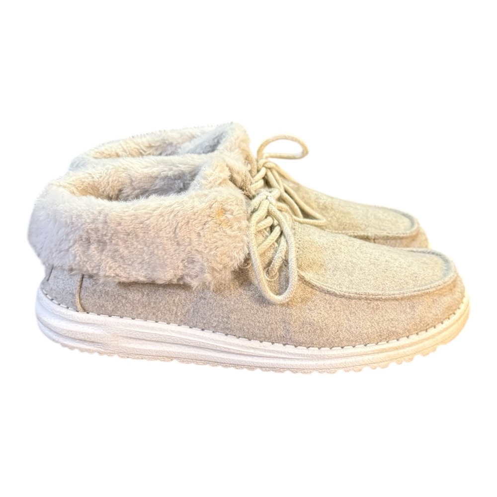 Hey Dude Britt Ankle Booties Faux Fur Lined Women’s Size 9
